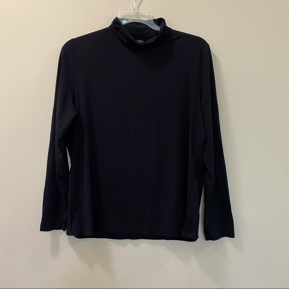 BASLER Black Long Sleeve Turtleneck Top Size 48